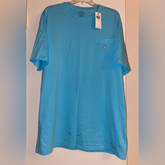 Polo Ralph Lauren men’s size LT short sleeve tee color sky blue NWT - Picture 1 of 6